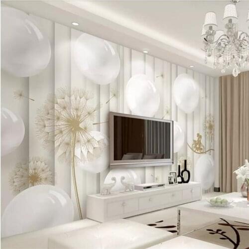 Beibehang Custom Wallpaper 3d Photo Stereo Murals Simple Dandelion living room sofa Backdrop wall papel de parede 3d wallpaper