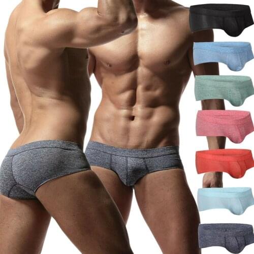 4PCS/Lot Sexy Men Underwear Briefs Cotton Big Pouch Breathable Low Rise Underpant Male Slip Homme Panties Calzoncillos Nightwear
