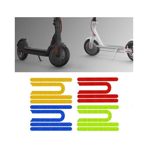 4Pcs Electric Scooter Reflective Sticker For Xiaomi Mijia M365 Pro Reflector For Safety Night Riding Cycling Adult Scooter Parts