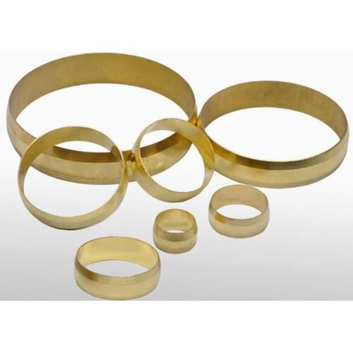 5 PCS Fit 22mm Tube OD BrassFerrule Ring For Compression Union 5 PCS Fitting Water Gas Oil