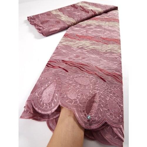 African Lace Fabric 2021 New Design Swiss Cotton Voile Dry Laces Embroidery With Rhinestones Dress For wedding Party Sew TY 109