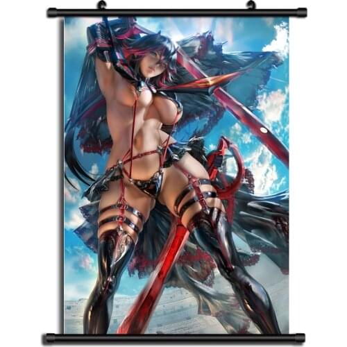 Kill La Kill Matoi Ryuuko Anime Fabric Colth Wall Scroll Poster Home Decor Cosplay Uncensored