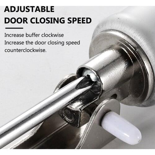 Automatic Door Closer Flat Wooden Door Closing Devices Garden Doors Home Simple Door Buffer Closer Within 100° Angle Positioning