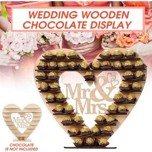 DIY Mr Mrs Wedding Chocolate Heart Tree Ferrero Rocher Chocolate Stand Wedding Display Stand Centrepiece Candy Bar Candy Decor