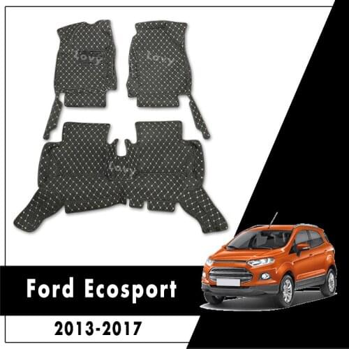 For Ford Ecosport 2013 2014 2015 2016 2017 Carpets Car Floor Mats Auto Accessories Leather Waterproof Car Stickers Rugs