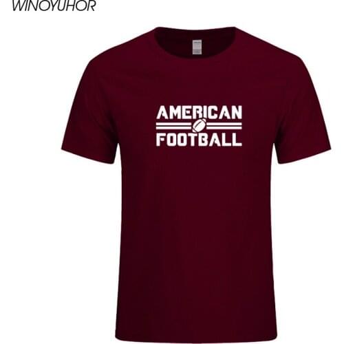 American Footballer T Shirt Men 2019 Summer Casual Short Sleeve Cotton Rugbyer Mans T-shirt Tops Camisetas Tshirt