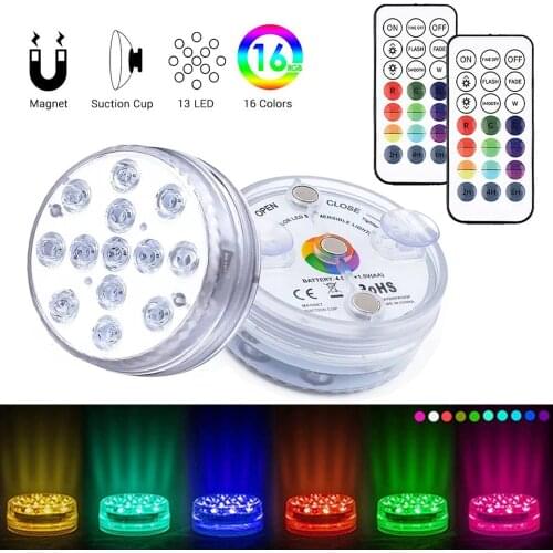 IP68 RGB 13 LED Piscina Aquarium Swimming Pool Piscine Poisson Zwembad Jacuzzi Outdoor Garden Fish Tank Light Vase Decoration