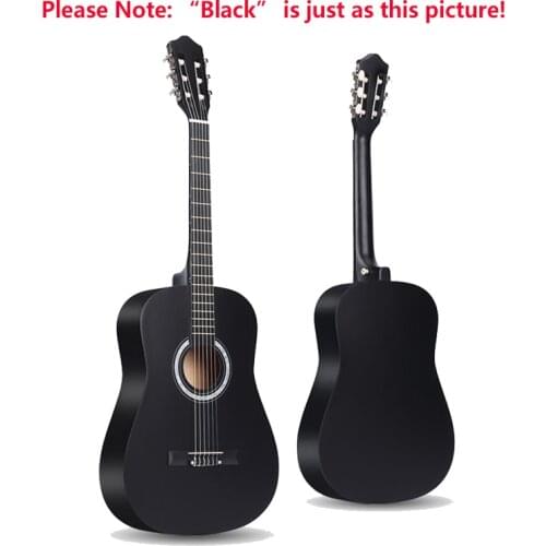 38'' Classic Acoustic Guitar 38 inches 6 Strings Acoustic Guitar Wooden Guitar for Students Beginners (Wood)
