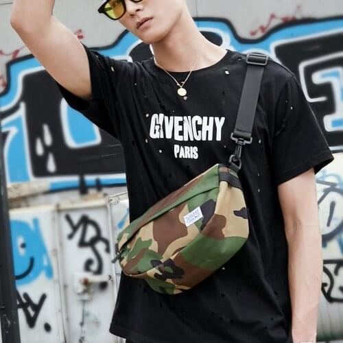 Hot Selling Casual Style Nylon Water Proof Student Shoudler Waist Bag Chest Bag for Men Gift