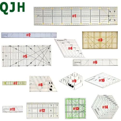 Sewing Patchwork Ruler DIY Manual Patchwork Tool Measuring Ruler Acrylic Ruler Tailor Ruler Polygonal Drawing Ruler Sewing Tool