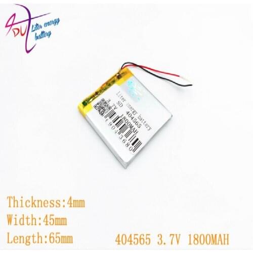 Liter energy battery 1pcs/lot 404565 3.7V e-readers 044565 electronic learning machine 1800MAH lithium polymer batteries