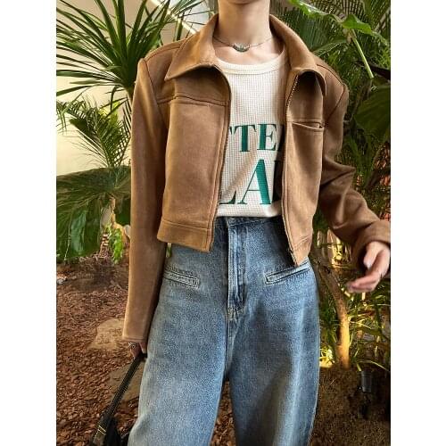 LKBOFEN Women's Suede Jackets