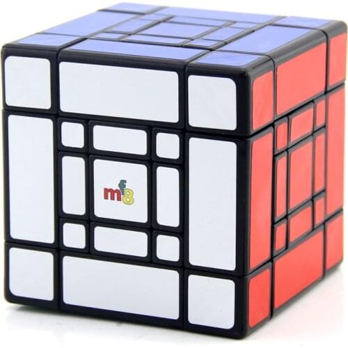 MF8 Mother and Son Doulbe 3x3x3 Cube Puzzle Black Sticker Cubo Magic Toys For Children Strange Shape Twisty Cube Son-Mum