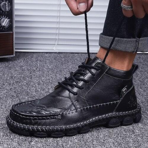 Flat informales outdoor Casual male Sneaker men mens boots zapatillas leather hot 2020 man leisure hombre fashion spring causal