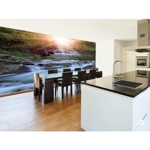 Custom natural scenery wallpaper,Fresh Montain River,3D photos for living room bedroom restaurant wall vinyl wallpaper