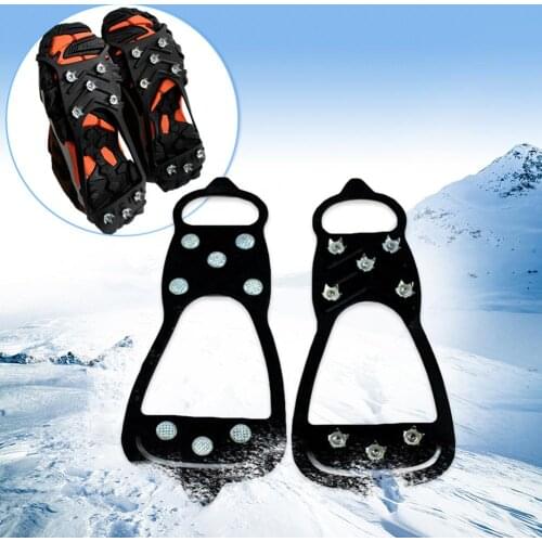 Shoe Ice Cleats Walk Traction Cleats 8 Spikes Crampons For Boots Walk Traction Snow Cleats For Boots Shoes Men Women Anti Slip