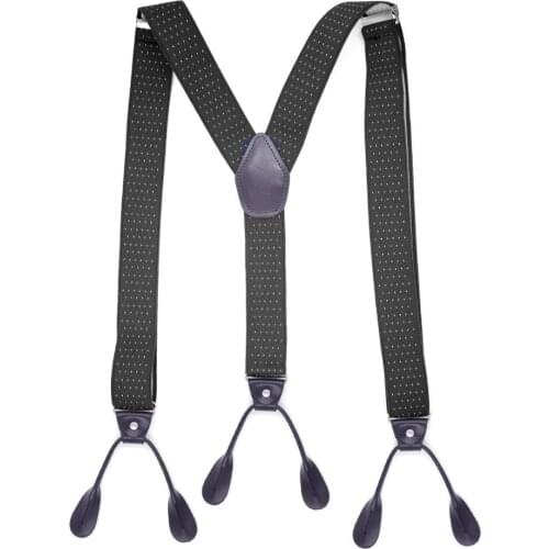 New Fashion Buttons Braces Suspenders Mens Braces Unisex 6 Button hole Leather Fittings Braces Y-Back casual suspenders