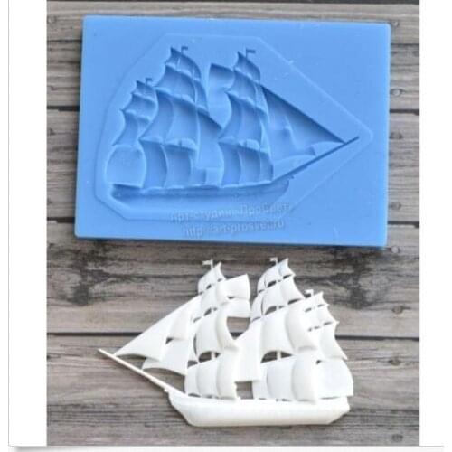 Sailboat wedding christmas Silicone Fondant Mould silicone cake decorating mold food grade fondant molds