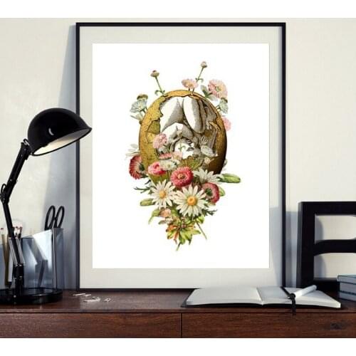 Fetus Vintage Anatomy Art Pregnancy Watercolor Floral Art Diamonds Embroidery DIY Diamond painting 5D Full Drill mosaic EE884