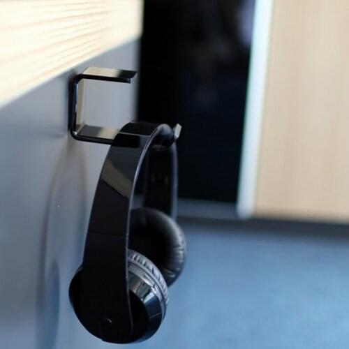 1pc Table Bottom Headphone Stand Acrylic Headphone Stand Wall Mounted Headphone Stand Table Hook Ear Stick Display Stand