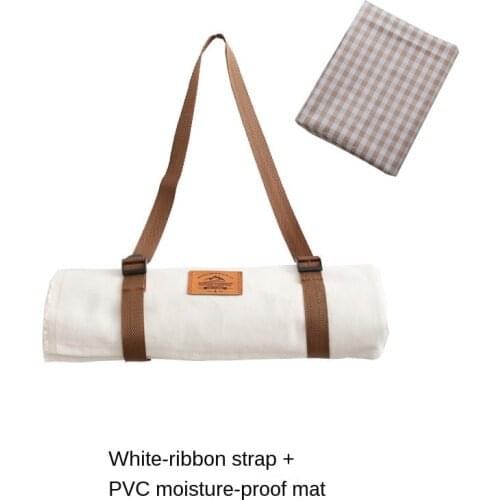 Simple Outdoor Solid Color Canvas Picnic Mats Non-Slip Portable Camping Carpet Waterproof Durable Thickened Area Rugs