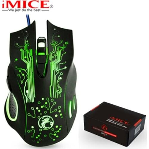 Wired Gaming Mouse Silent Game Mouse Gamer Cable USB 6 Buttons Ergonomic Mice Colorful LED Optical Mause For PC Computer game X9