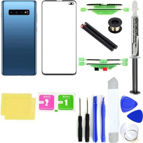 Front Lens Screen Back Glass Replacement Repair Kit for Samsung Galaxy S10 Plus