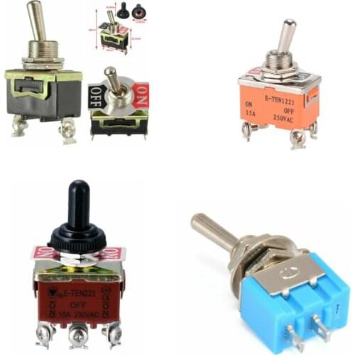 Toggle Switch MTS-101 2P/E-TEN/MTS-103 Single Pole Double Throw ON-OFF Durable 2 Positions (On-Off)
