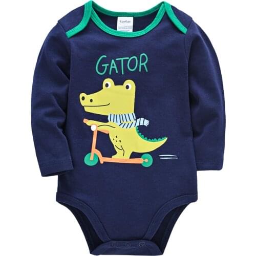 Cartoon Gator Newborn Baby Boy Bodysuits Jumpsuit bebe fille Cotton Infant Baby Girls Sleepers Toddler Pjiamas