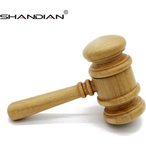 SHANDIAN New arrival Wooden hammer pen drive 4GB 8GB 16GB 32GB 64GB Usb flash disk memory stick pendrive U disk birthday gift