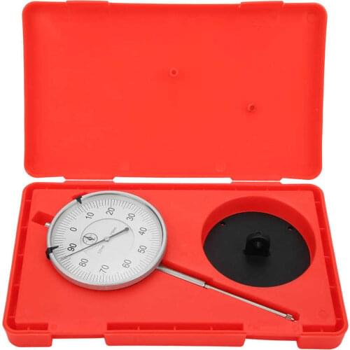 Dial Indicator Brass Movement 7-Bearings Shockproof High Steel Probe Measurement Tool 0-50mm