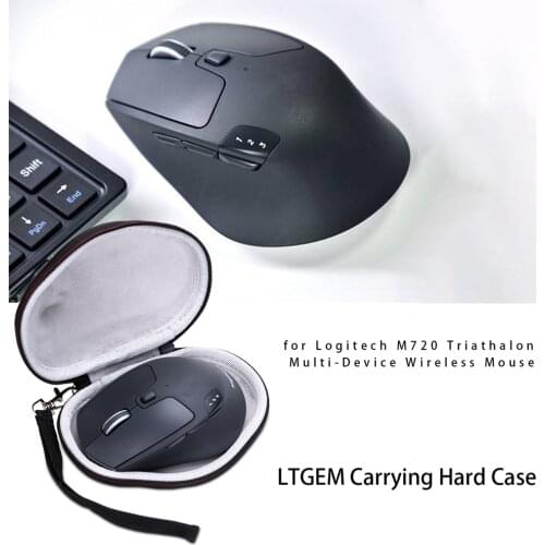 Super Portable EVA Hard Case for Logitech M720 Triathalon Multi-Device Wireless Mouse - Travel Protective Carrying Bag