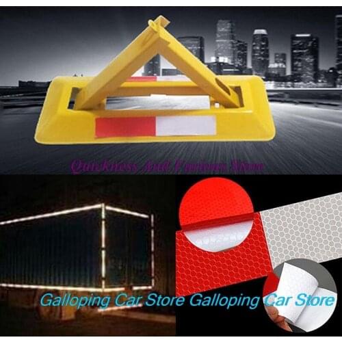 20pcs/set Reflective Warning Strip Tape Car Truck Reflective Safety Tape Bumper Reflective Strips Night Light Reflector Sticker