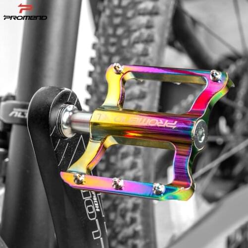 Road bike pedal folding bike CNC aluminum alloy colorful non-slip pedal bicycle bearing riding accessories