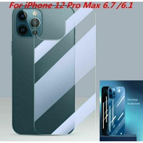 For iPhone 12 Pro Max Back Tempered Glass Film Back XS X Pro Glass Full Film Max Cover 11 Protectors For iPhone XR S6M2