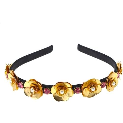 Vintage Forehead Head Jewelry Luxury Charm Hair Band Tiara Bridal Wedding Hair Accessory for Women Simple Headpiece