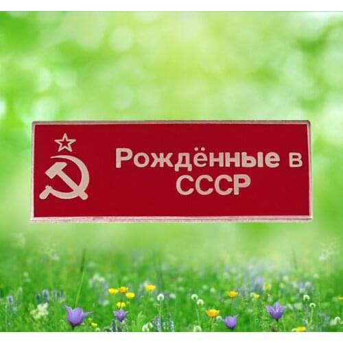 Soviet Union Hammer and sickle born in the USSR lapel pin nostalgic brooch badge