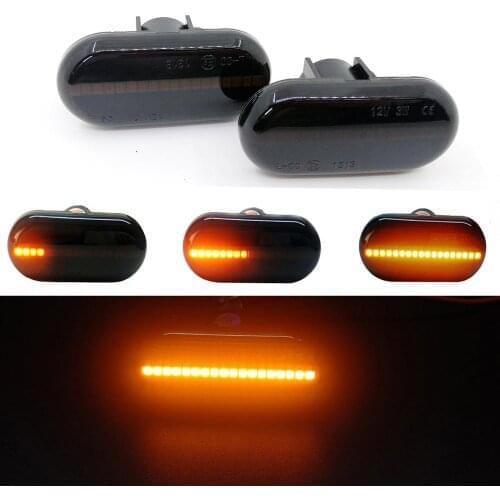 2PCS Dynamic LED Turn Signal Side Marker Lights Sequential Blinker For Nissan Interstar Primastar Kubistar Opel Movano Vivaro