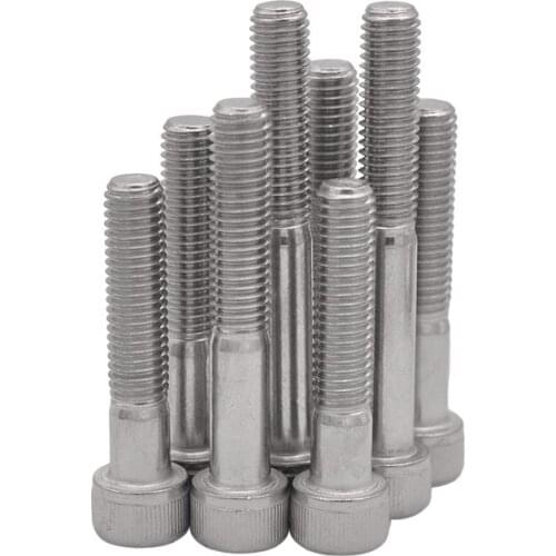 2pcs M6 stainless steel half teeth Hexagon socket head bolts Cup head screw fasteners High quality screw bolts 60mm-80mm length