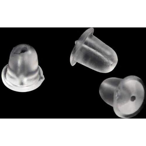 200pcs Transparent Plastic Ear Plugs Earrings Accessories DIY Exquisite Earrings Ear Buckles Jewelry Materials