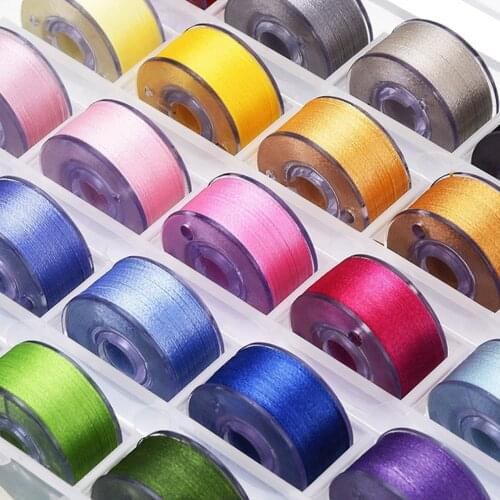 25 grid transparent bobbin case tape line 25-color fixed-color high-speed sewing thread Bobbin set Sewing Machine