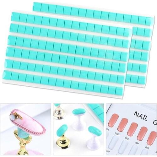 30/96 tips/pack Reusable Removable Fixed Nail Display Tool Manicure Practice Nail art Adhesive Glue Clay Light home deco shelft