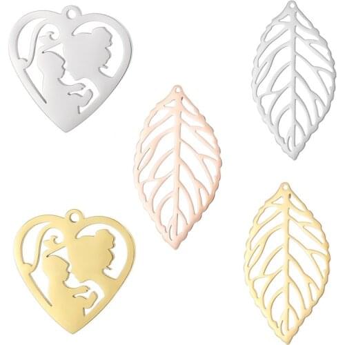 5pcs/Lot Leaves Filigree Metal Crafts Jewelry DIY Accessories Pendant Chinese Costume Bride Coronet Metal Leaves