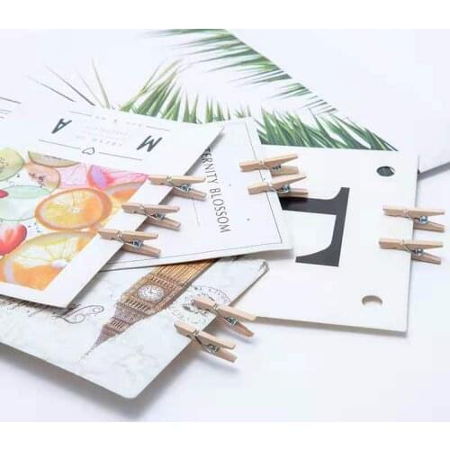 50/100/200PCS 2.5CM Mini Natural Wooden Clothes Photo Paper Clothespin Craft Clips Portable Wood Clamp