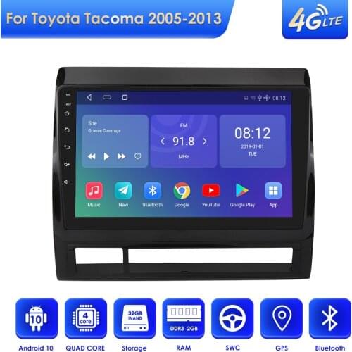 Android Car Radio Stereo Carplay Autoradio Video GPS Auto Multimedia Audio For Toyota Tacoma 2 HILUX 2005 - 2013 SWC RDS 2 Din