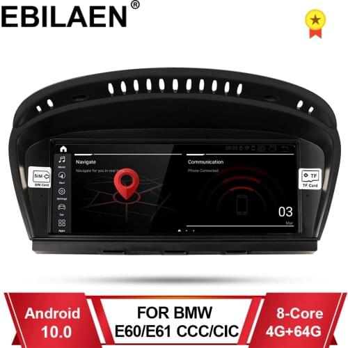 EBILAEN Android 10.0 Car Multimedia Player for BMW 5 series E60 E61 E62 3 series E90 E91 CCC CIC Navigation Radio Head unit 4G