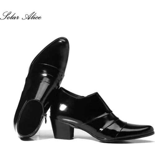 Free Shipping 2021 Mens Spring And Summer New High-Heeled Leather Shoes With Top Layer Cowhide Casual Shoes