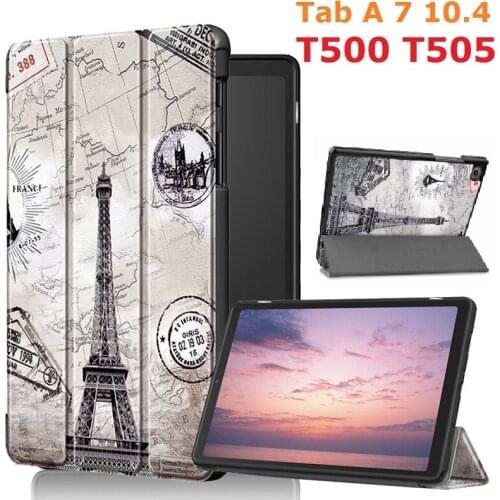 Kickstand Coque for Samsung Tab A 7 10.4 2020 T500 T505 Case Smart Drop Resistance PU Case for Samsung Tab A7 10.4 T500 Cover