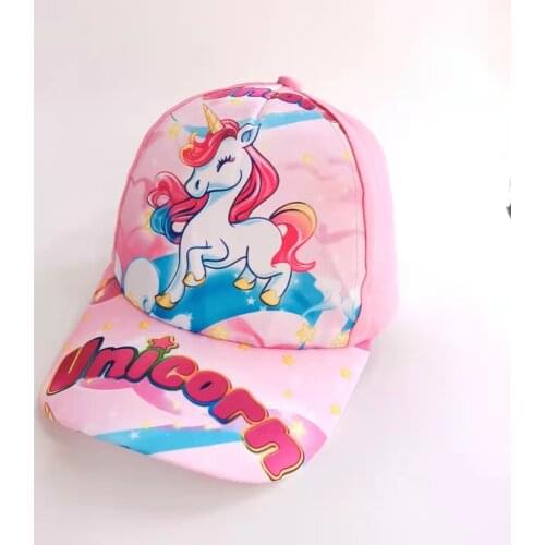 Baby girl hat summer unicorn hat cap unicorn rainbow baseball cap sun truck hat cap for kids children accessories for boys 2-8y