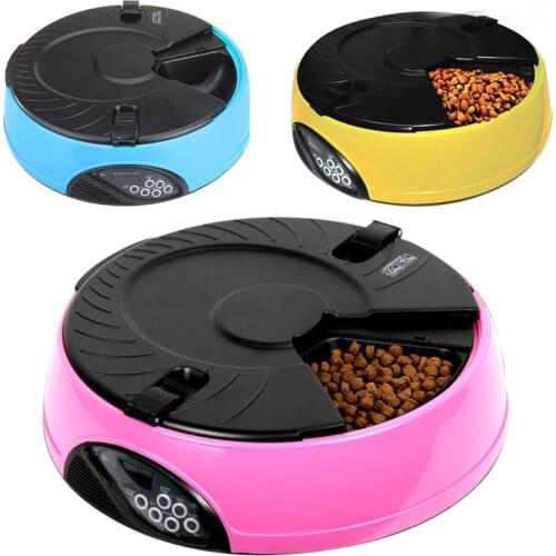 6 Meal LCD Digital Automatic Pet Dog Cat Feeder Recorder Bowl Meal Dispenser -15